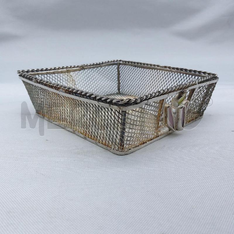 CESTINETTO QUAD SILVE PLATED RETE OPALE | Mercatino dell'Usato San maurizio canavese 2