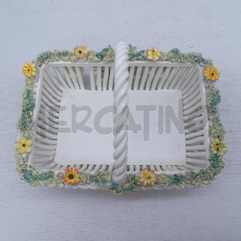 CESTINO BASSANO RETTANG. FIORI GIALLI ERBETTA | Mercatino dell'Usato San maurizio canavese 4