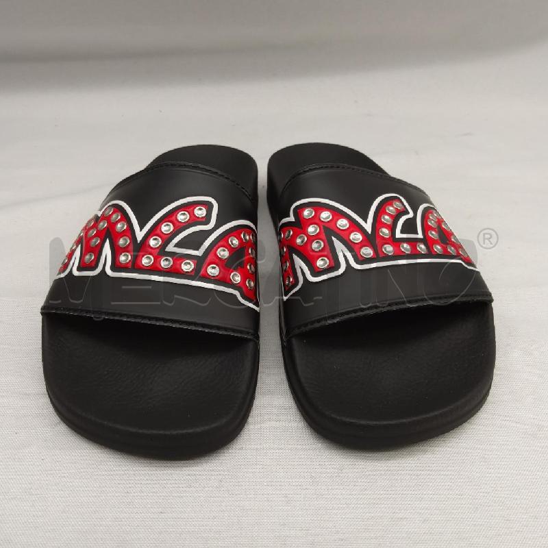 CIABATTE DONNA ALEXANDER MCQUEEN NERO LOGO ROSSO BORCHIETTE  | Mercatino dell'Usato San maurizio canavese 2