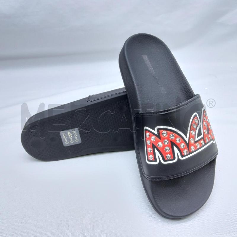 CIABATTE DONNA ALEXANDER MCQUEEN NERO LOGO ROSSO BORCHIETTE  | Mercatino dell'Usato San maurizio canavese 4