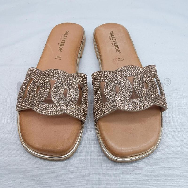 CIABATTE DONNA VALLEVERDE SC1 BRONZO STRASS  | Mercatino dell'Usato San maurizio canavese 2