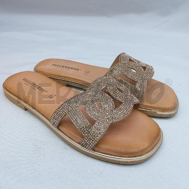 CIABATTE DONNA VALLEVERDE SC1 BRONZO STRASS  | Mercatino dell'Usato San maurizio canavese 4