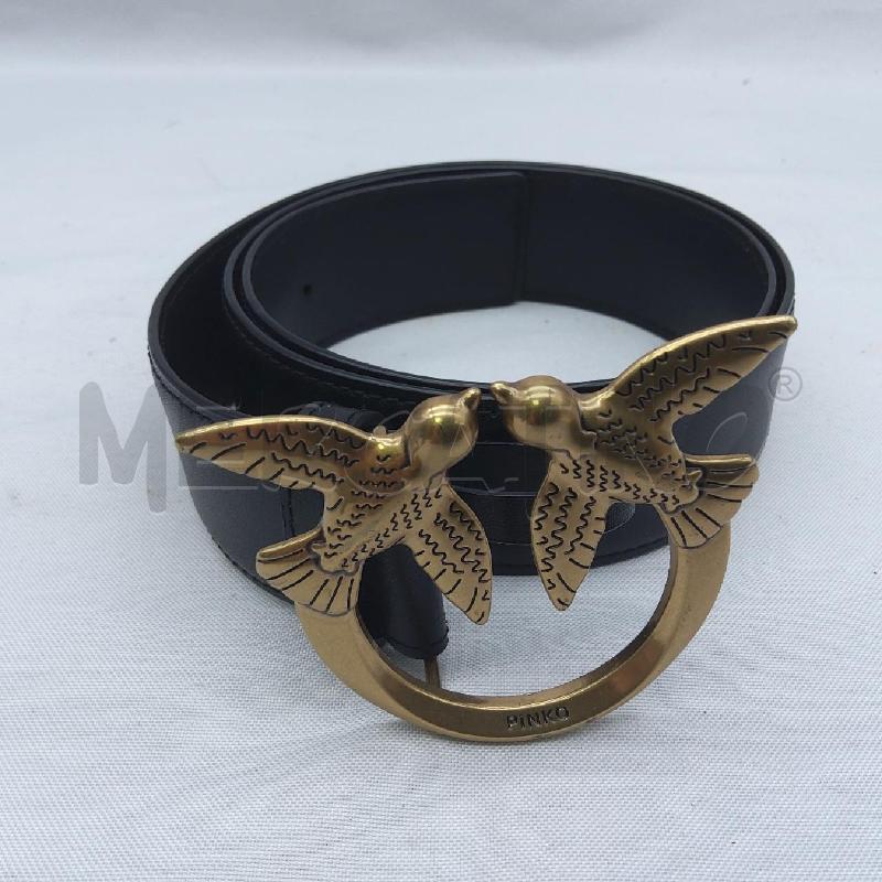 CINTURA DONNA PINKO VERA PELLE NERO LOVE BIRD  | Mercatino dell'Usato San maurizio canavese 1