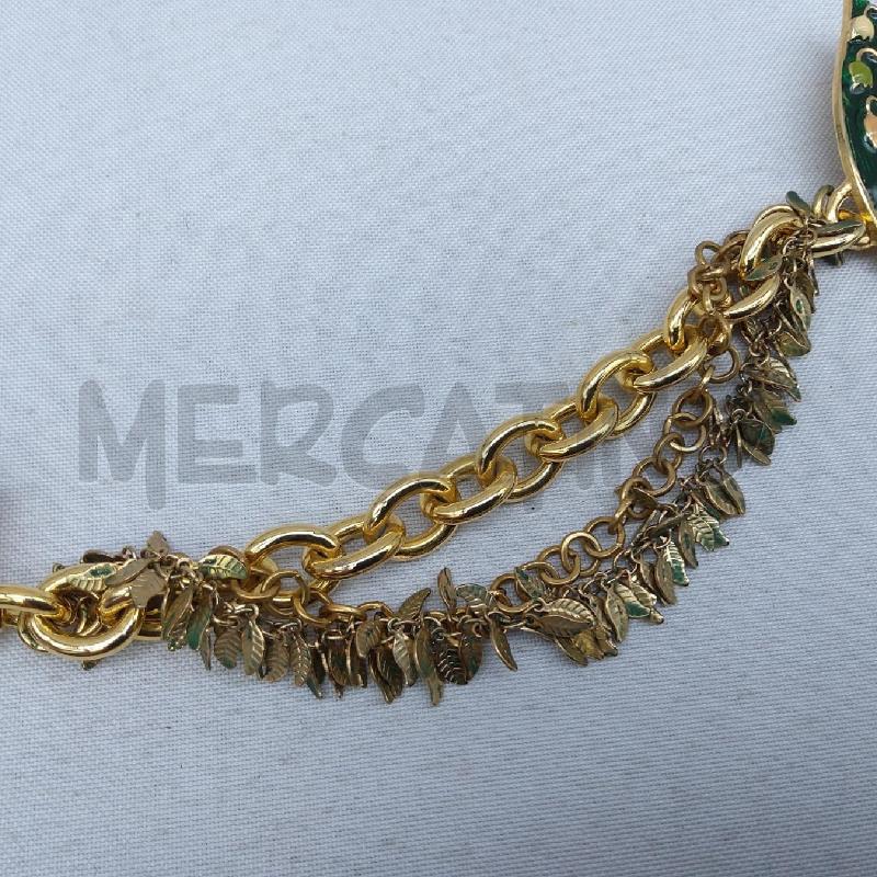 CINTURA DONNA ROBERTO CAVALLI CATENA DORATA FOGLIE MUGHETTO | Mercatino dell'Usato San maurizio canavese 2