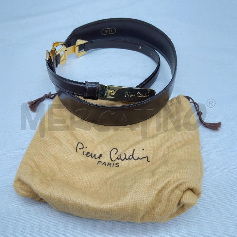 CINTURA D PIERRE CARDIN NERO DORATO | Mercatino dell'Usato San maurizio canavese 1