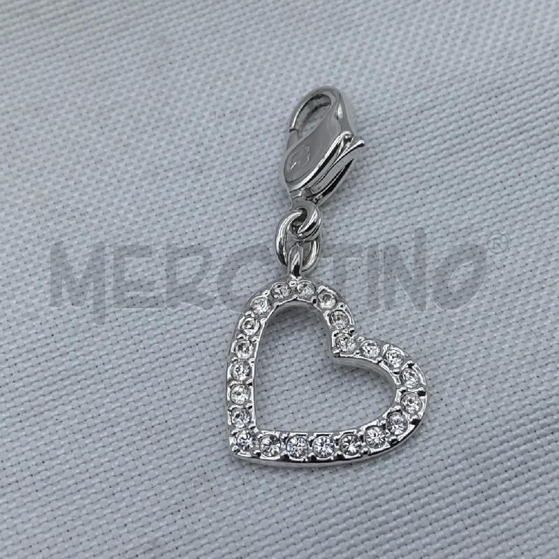 CIONDOLO SWAROVSKI CUORE ARGENTATO PUNTO LUCE  | Mercatino dell'Usato San maurizio canavese 3