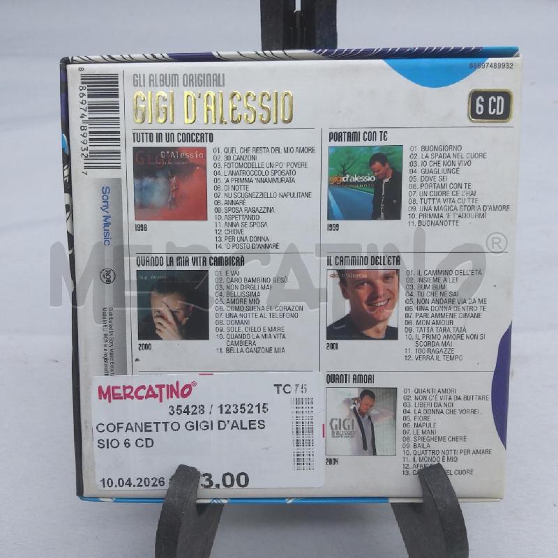 COFANETTO GIGI D'ALESSIO 6 CD | Mercatino dell'Usato San maurizio canavese 2