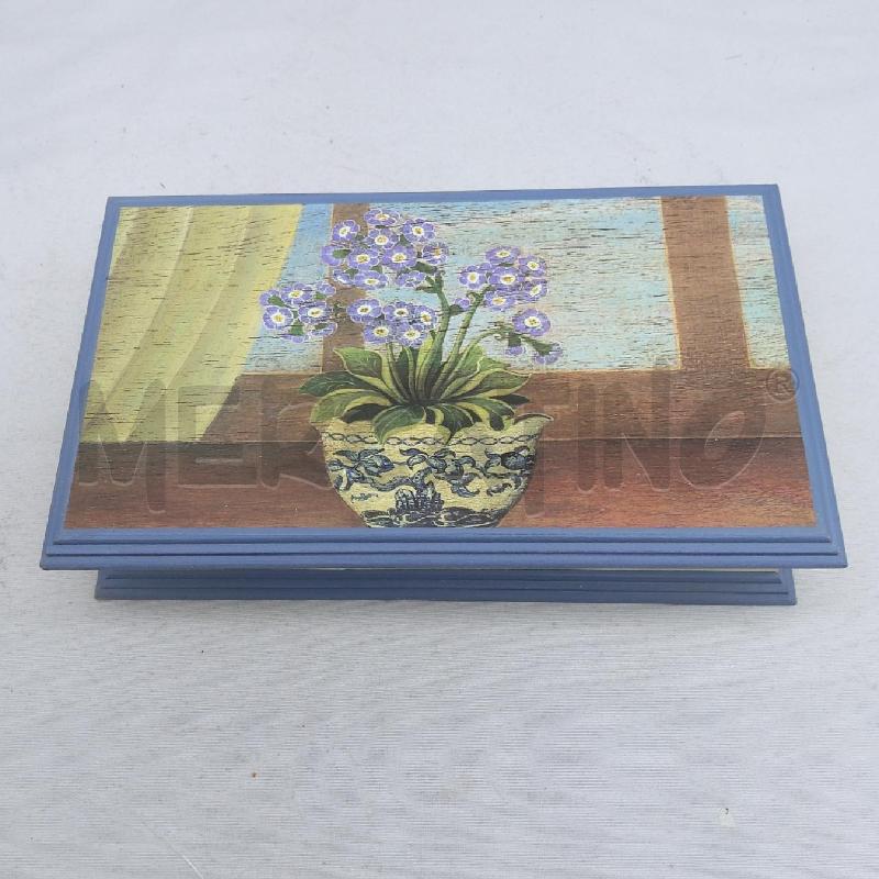 COFANETTO LEGNO CREMA VIOLETTO VASO FIORI | Mercatino dell'Usato San maurizio canavese 2