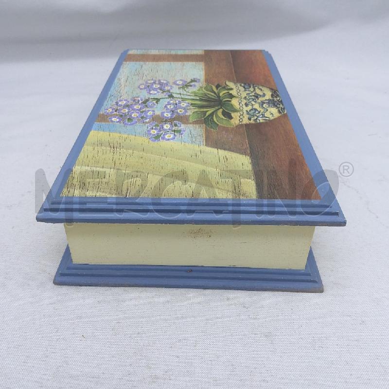 COFANETTO LEGNO CREMA VIOLETTO VASO FIORI | Mercatino dell'Usato San maurizio canavese 4