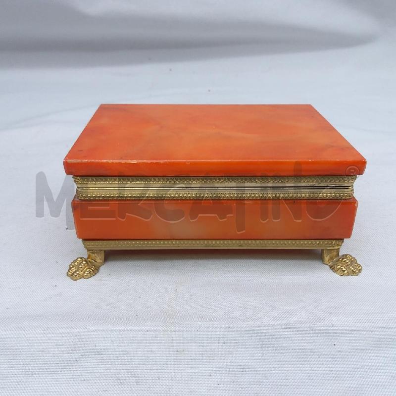 COFANETTO ONICE ARANCIO PIEDINI OTTONATI | Mercatino dell'Usato San maurizio canavese 1