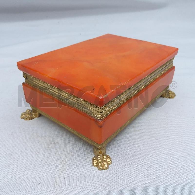 COFANETTO ONICE ARANCIO PIEDINI OTTONATI | Mercatino dell'Usato San maurizio canavese 2