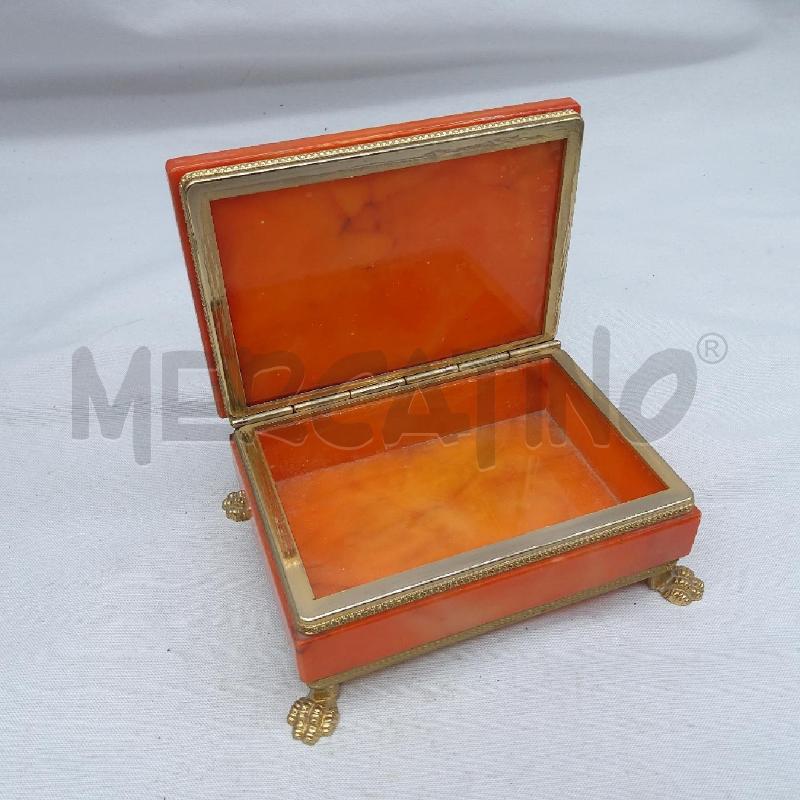 COFANETTO ONICE ARANCIO PIEDINI OTTONATI | Mercatino dell'Usato San maurizio canavese 3