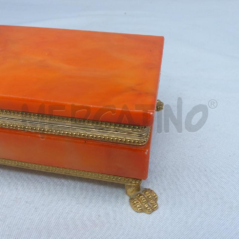 COFANETTO ONICE ARANCIO PIEDINI OTTONATI | Mercatino dell'Usato San maurizio canavese 4