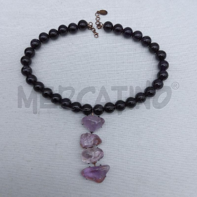 COLLANA ARTIGIANALE HANDMANDE AMETISTA E PIETRE NATURALI  | Mercatino dell'Usato San maurizio canavese 2