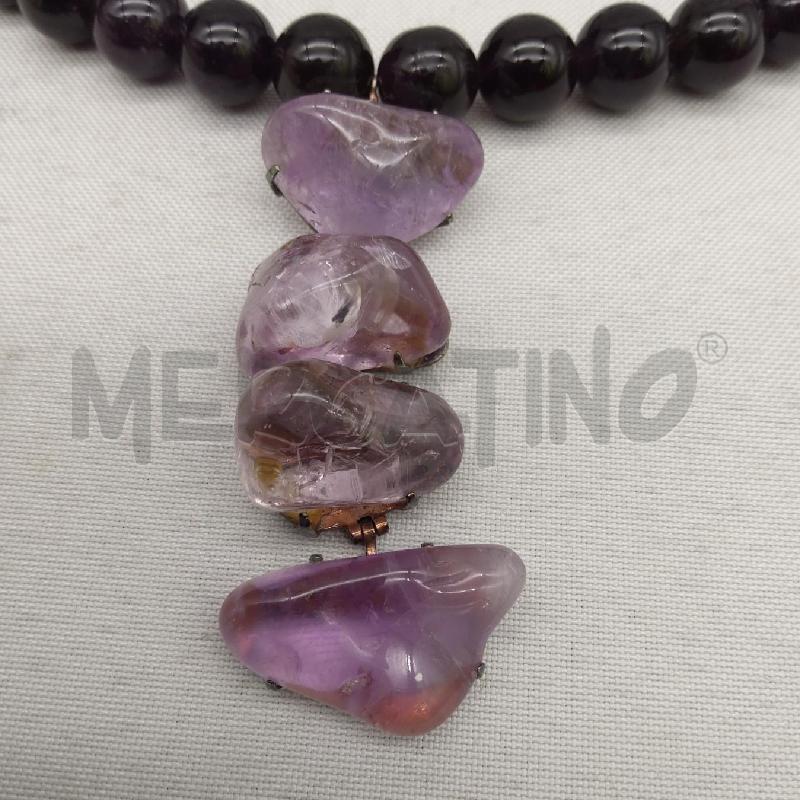 COLLANA ARTIGIANALE HANDMANDE AMETISTA E PIETRE NATURALI  | Mercatino dell'Usato San maurizio canavese 4