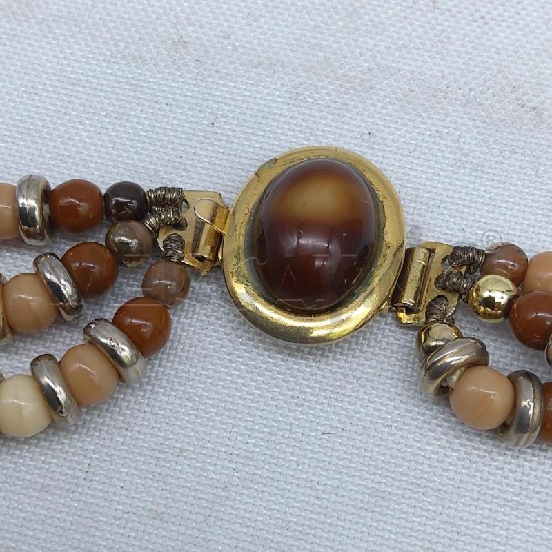 COLLANA ENNY BIJOUX PERLINE BEIGE NUDE CIONDOLO FIORE  | Mercatino dell'Usato San maurizio canavese 3