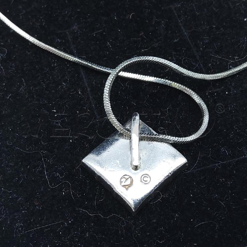 COLLANA SWAROVSKI CIONDOLO QUADRATO PUNTO LUCE AZZURRO VIOLA  | Mercatino dell'Usato San maurizio canavese 3