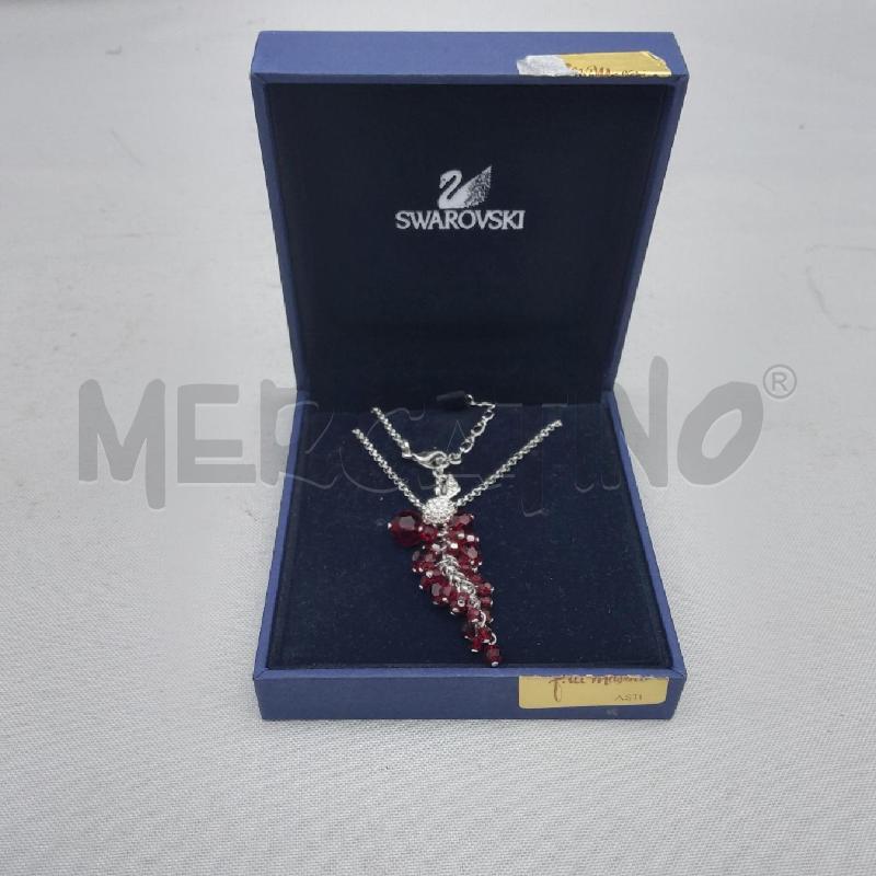 COLLANA SWAROVSKI GRAPPOLO CRISTALLI ROSSI | Mercatino dell'Usato San maurizio canavese 1
