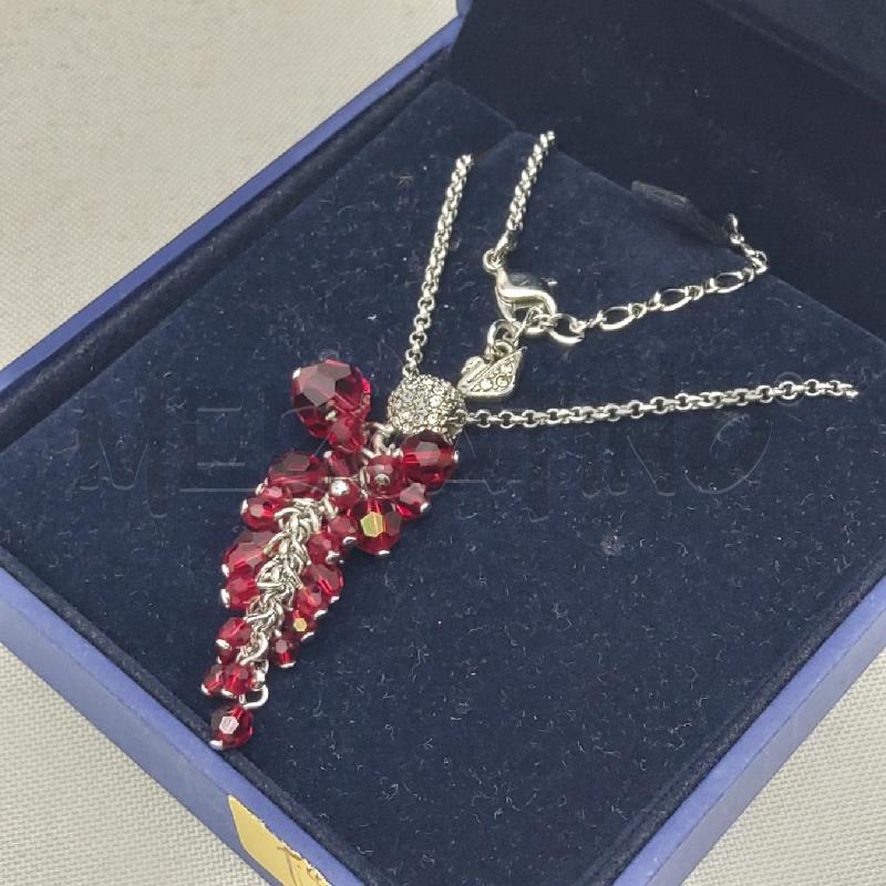 COLLANA SWAROVSKI GRAPPOLO CRISTALLI ROSSI | Mercatino dell'Usato San maurizio canavese 3
