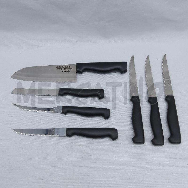 COLTELLI PZ. 7 GINSU MANICO NERO | Mercatino dell'Usato San maurizio canavese 1