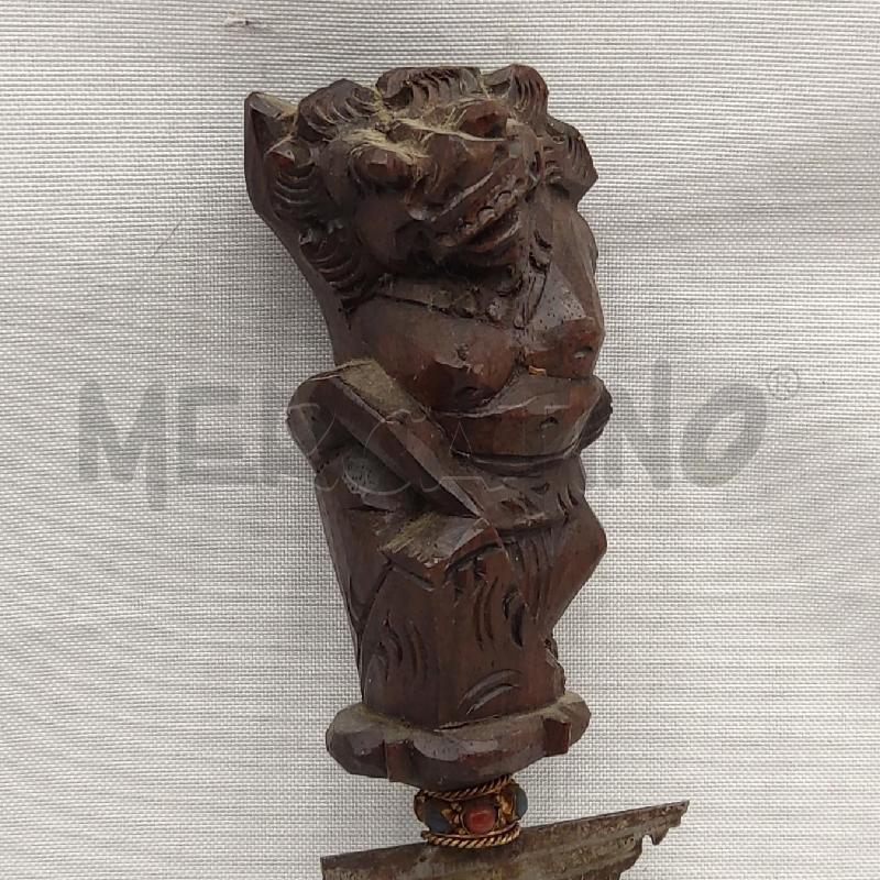COLTELLO DECORATIVO LEGNO INTARSIATO GROTTESCO | Mercatino dell'Usato San maurizio canavese 4