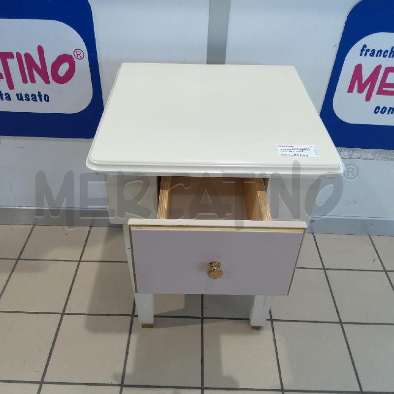 COMODINO 1 CASSETTO PANNA POMELLO PIEDINI DORATI | Mercatino dell'Usato San maurizio canavese 2