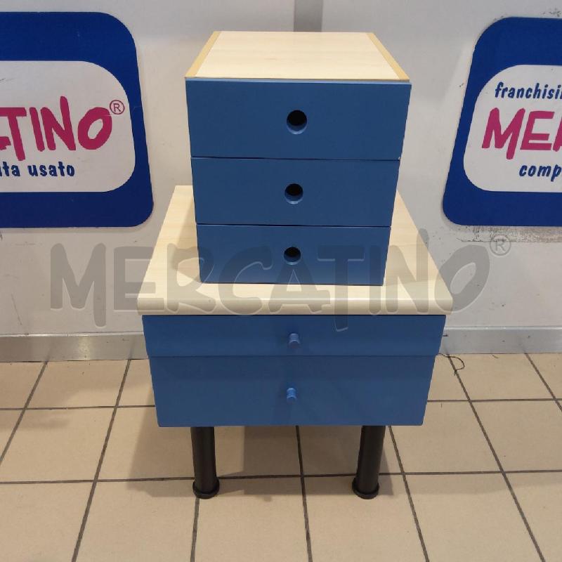 COMODINO + CASSETTINI BCO AZZURRO | Mercatino dell'Usato San maurizio canavese 2