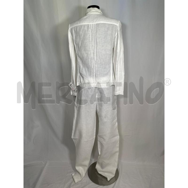 COMPLETO DONNA MARELLA GIACCA E PANTALONE BIANCO LINO  | Mercatino dell'Usato San maurizio canavese 3
