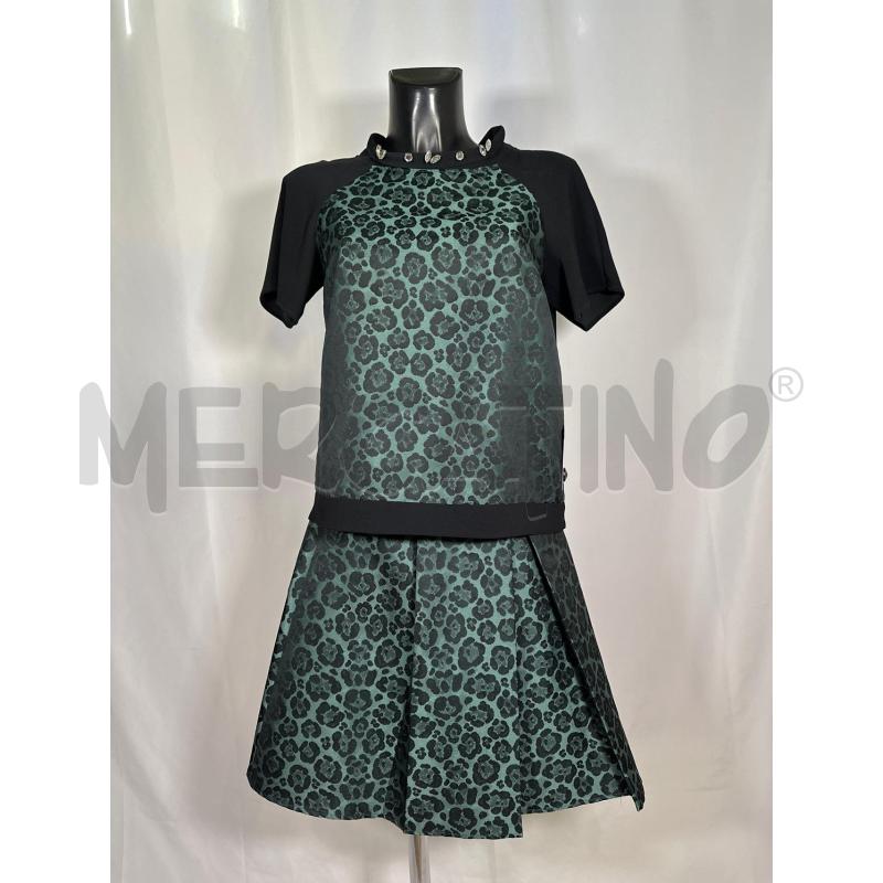 COMPLETO DONNA PENNYBLACK MAGLIA E GONNA MACULATO VERDE NERO  | Mercatino dell'Usato San maurizio canavese 1