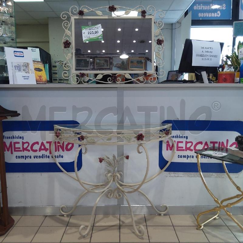 CONSOLLE MET SABBIA + SPECCHIO ROSELLINE | Mercatino dell'Usato San maurizio canavese 1