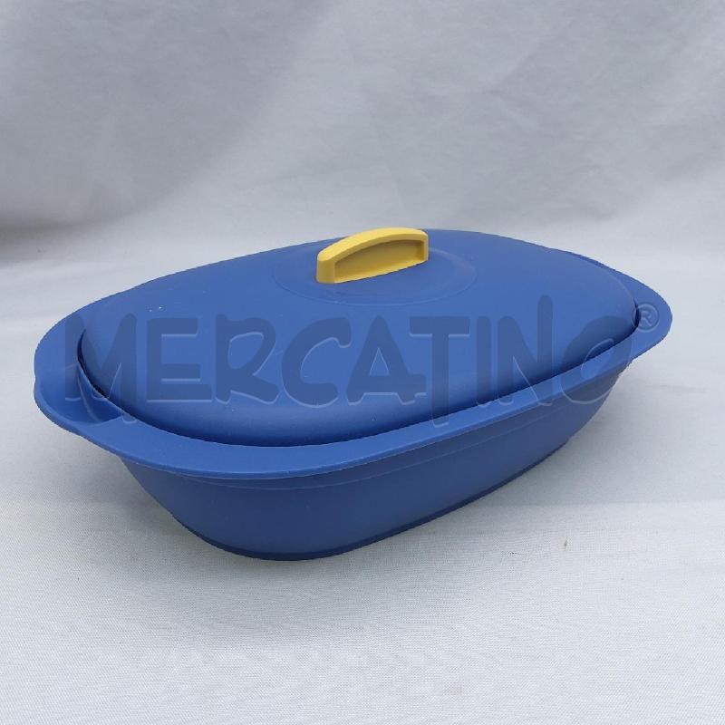 CONTENITORE TUPPERWARE AZZURRO OVALE | Mercatino dell'Usato San maurizio canavese 1
