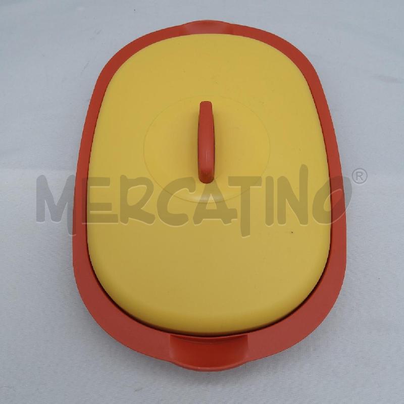 CONTENITORE TUPPERWARE BASSO GIALLO ARANCIO | Mercatino dell'Usato San maurizio canavese 2