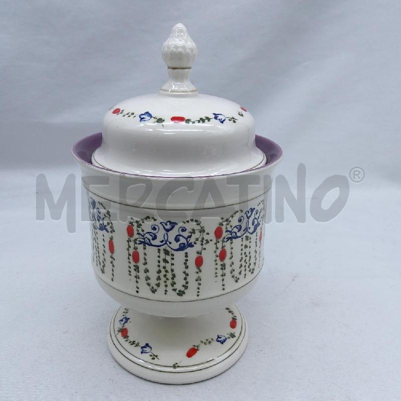 COPPA CERAMICA MANCIOLI DECORO RAMI VERDI ROSSI | Mercatino dell'Usato San maurizio canavese 1