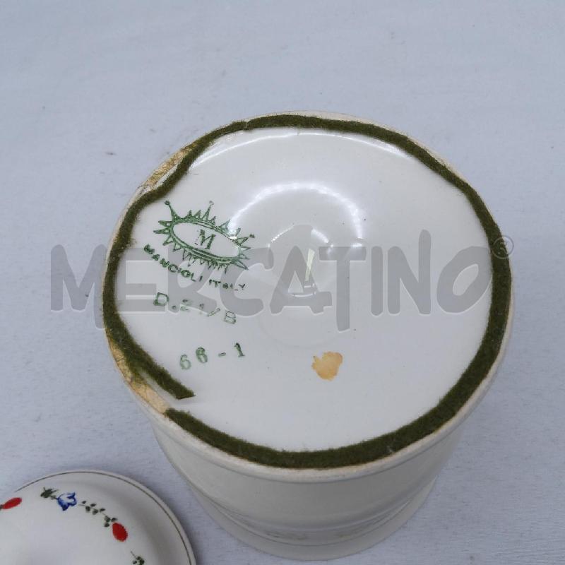 COPPA CERAMICA MANCIOLI DECORO RAMI VERDI ROSSI | Mercatino dell'Usato San maurizio canavese 3