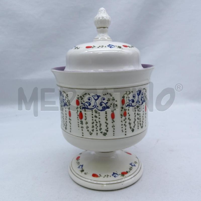 COPPA CERAMICA MANCIOLI DECORO RAMI VERDI ROSSI | Mercatino dell'Usato San maurizio canavese 4