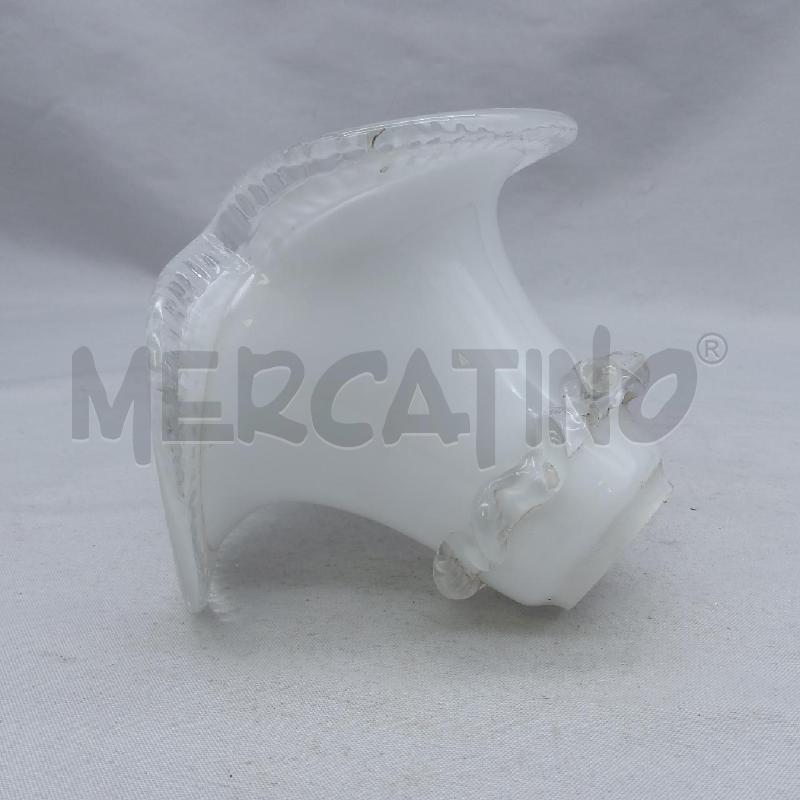 COPPA LAMPADA FIORE VETRO BIANCO | Mercatino dell'Usato San maurizio canavese 3