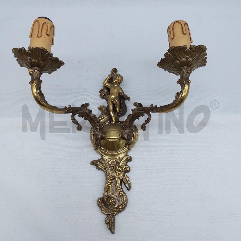 COPPIA APPLIQUE 2 LUCI MET BRONZATO PUTTO | Mercatino dell'Usato San maurizio canavese 3