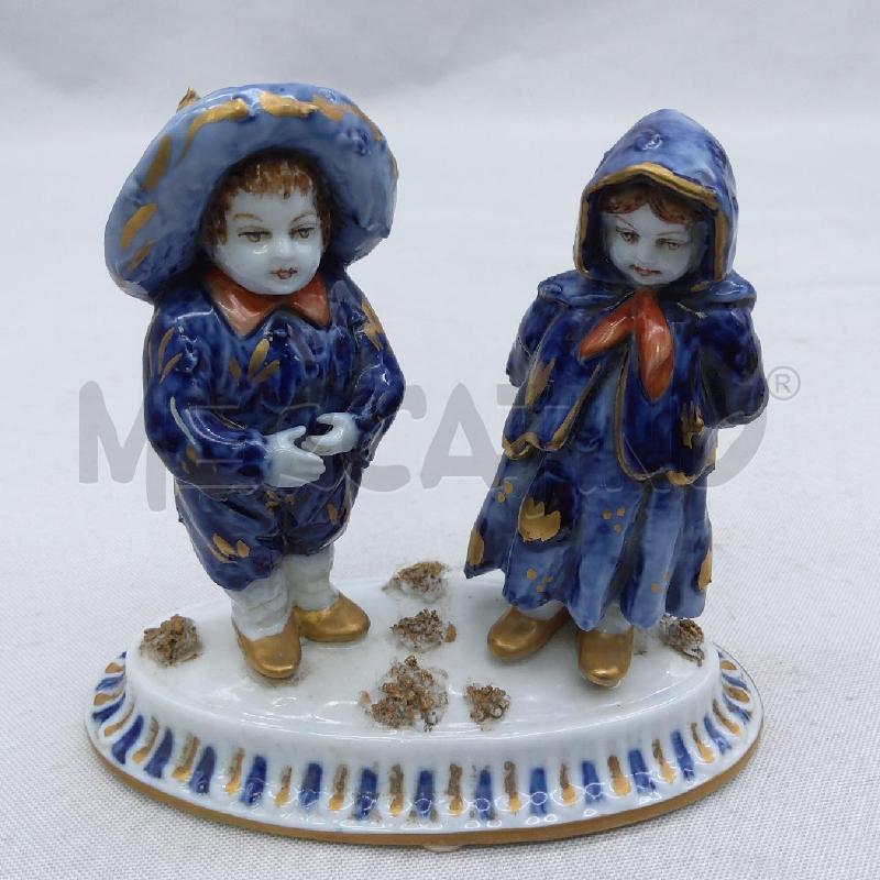 COPPIA BIMBI CERAM BIANCO BLU TICHE | Mercatino dell'Usato San maurizio canavese 2