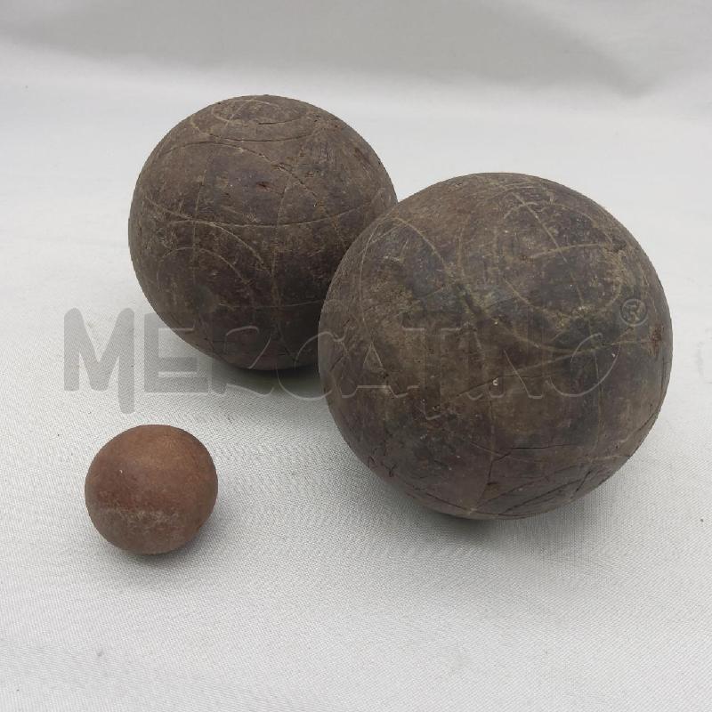 COPPIA BOCCE LEGNO MARRONE EPOCA | Mercatino dell'Usato San maurizio canavese 1