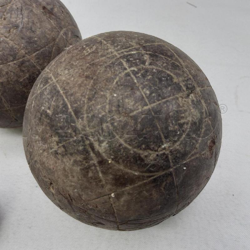 COPPIA BOCCE LEGNO MARRONE EPOCA | Mercatino dell'Usato San maurizio canavese 3