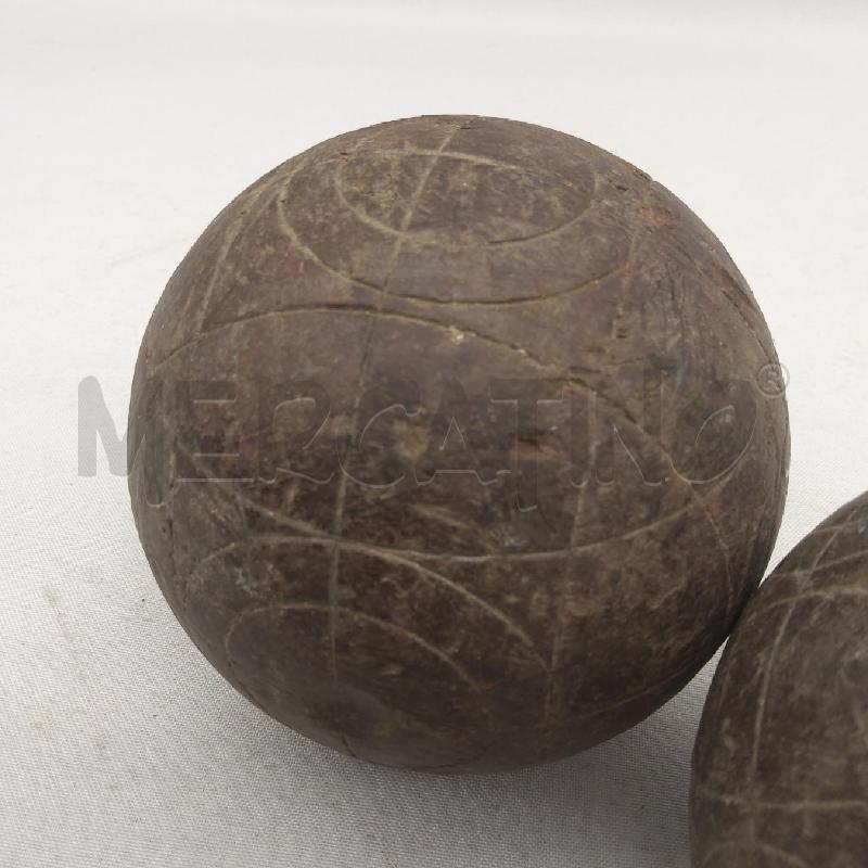 COPPIA BOCCE LEGNO MARRONE EPOCA | Mercatino dell'Usato San maurizio canavese 4