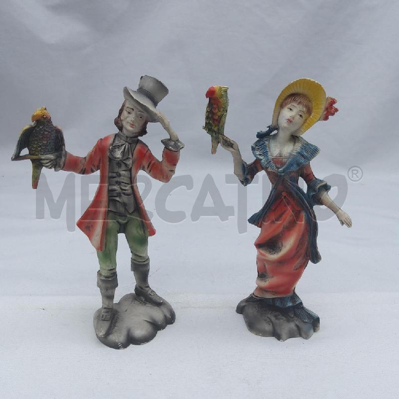 COPPIA STATUINE DAMA CAVALIERE RAPACI | Mercatino dell'Usato San maurizio canavese 1