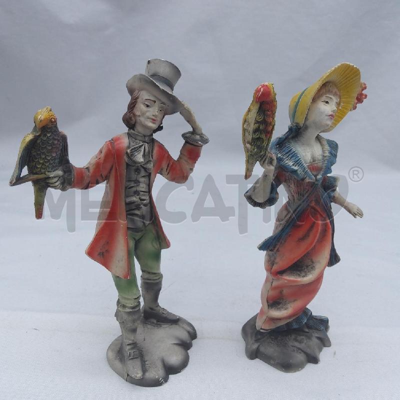 COPPIA STATUINE DAMA CAVALIERE RAPACI | Mercatino dell'Usato San maurizio canavese 2