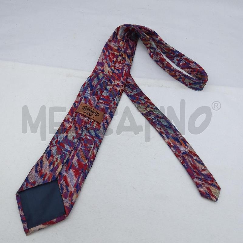 CRAVATTA MISSONI ROSSO BLU  | Mercatino dell'Usato San maurizio canavese 5