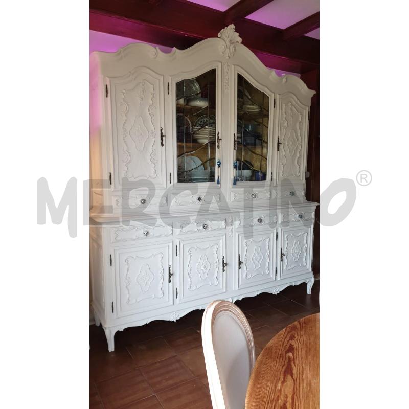 CREDENZA BCO BAROCCHINA BASE ALZATA 4 ANTE 4 CASSE | Mercatino dell'Usato San maurizio canavese 1