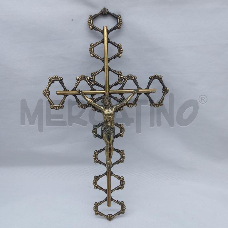 CROCIFISSO DORATO ESAGONI CATENA | Mercatino dell'Usato San maurizio canavese 1