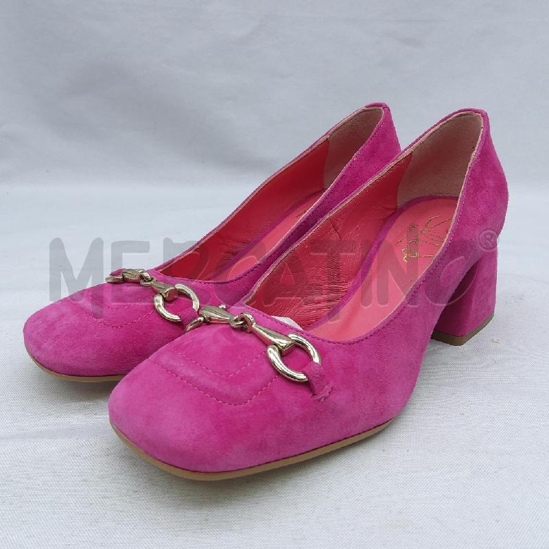 DECOLLETE 1C MOCASSINO SILKÒ FUCSIA GANCIO DORATO | Mercatino dell'Usato San maurizio canavese 1