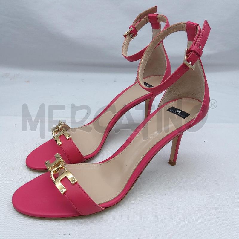 DECOLLETE ELISABETTA FRANCHI FUCSIA SC1 LOGO DORATO | Mercatino dell'Usato San maurizio canavese 1