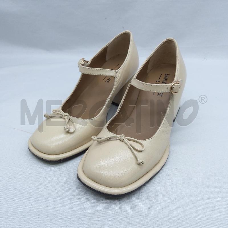 DECOLLETE MARY JANE 1D EMANUELLE VEE BEIGE FIOCCO  | Mercatino dell'Usato San maurizio canavese 1