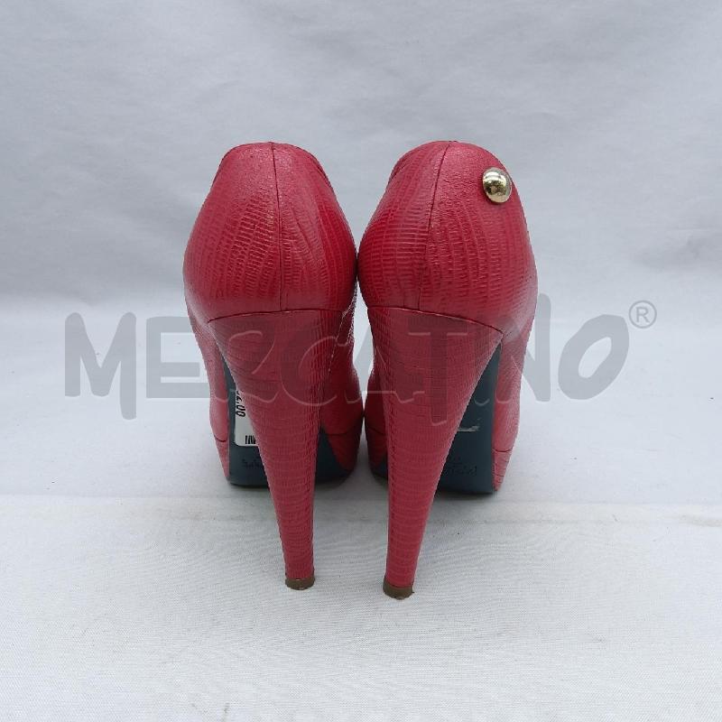 DECOLLETE PATRIZIA PEPE ROSSO CILIEGIA SC1 PLATEAU | Mercatino dell'Usato San maurizio canavese 3